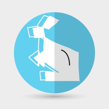 Origami kağıt tavşan simgesi