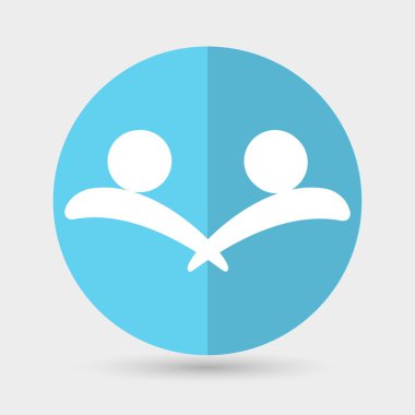 İş simgesi. soyut el sıkışma