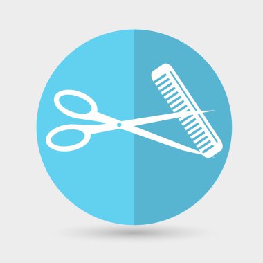 Makas, tarak, Kuaför simgesi