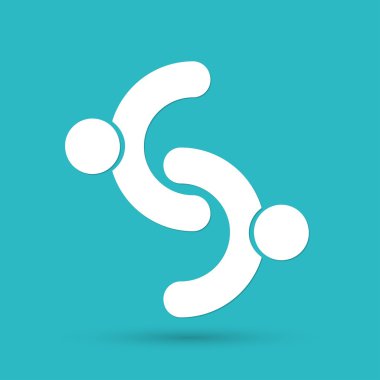 İş simgesi. soyut el sıkışma