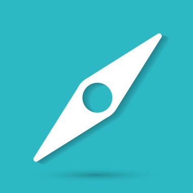 Beyaz pusula simgesini