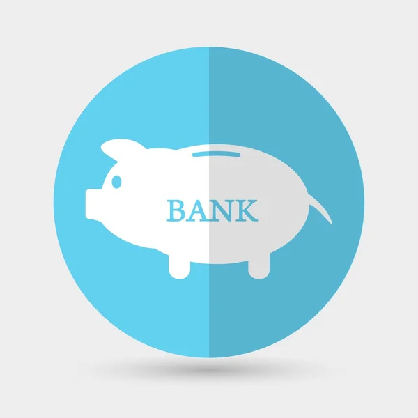 Piggy bank, finance icon — Stock Vector