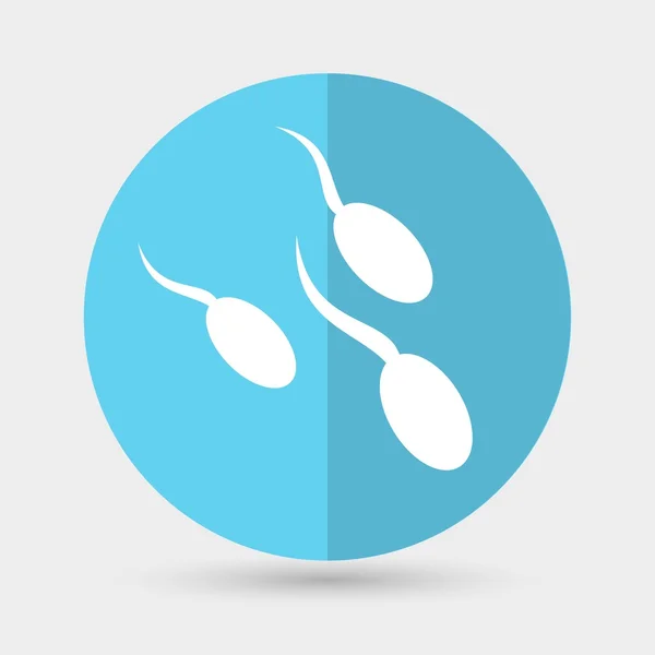 Сперми, зачаття значок — стоковий вектор