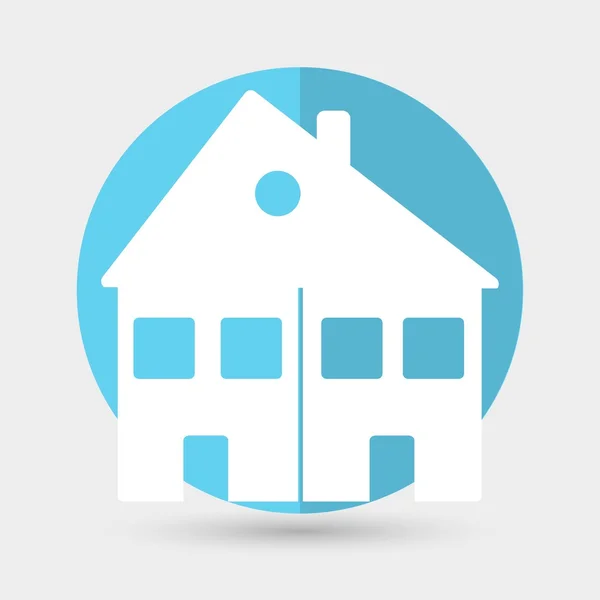 Casa, ícone imobiliário — Vetor de Stock