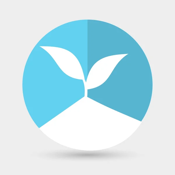 Icône de feuille, germe, plante — Image vectorielle