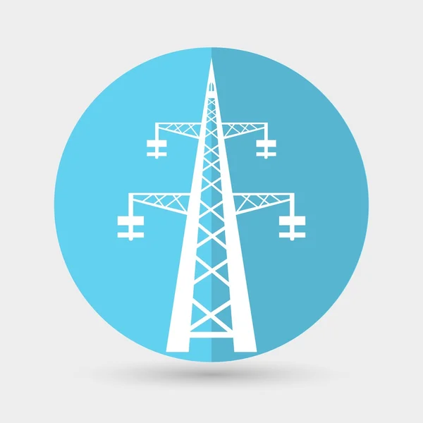 Power transmission tower icon — Stock Vector