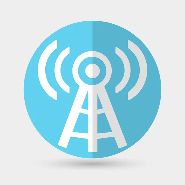Wireless tower, wifi Icon — Stock Vector