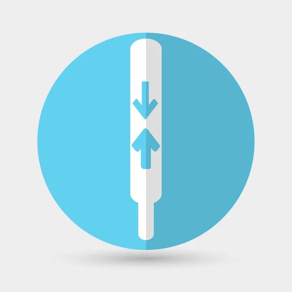 Thermometer, temperatuur pictogram — Stockvector