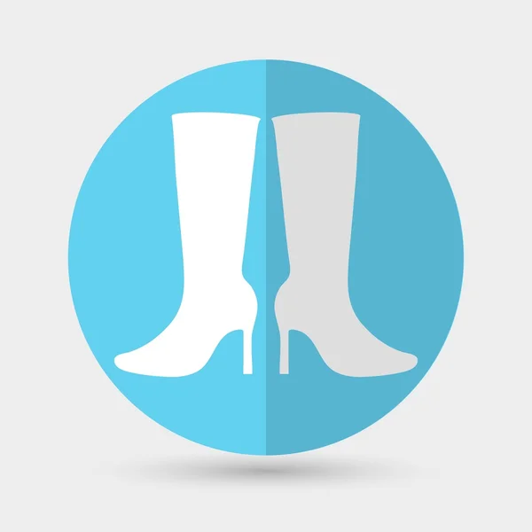 Women Boots Icon — Stock Vector