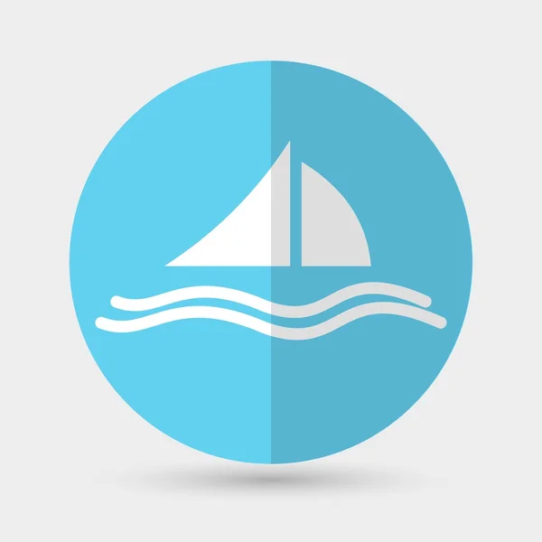 Yacht, sailing Icon — Stock Vector