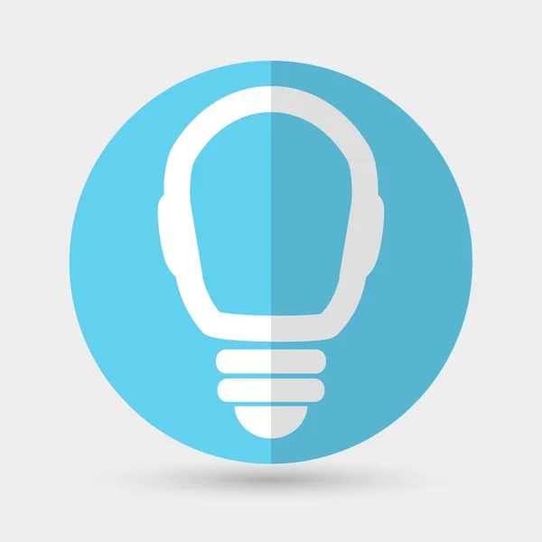 Gloeilamp, idee pictogram — Stockvector