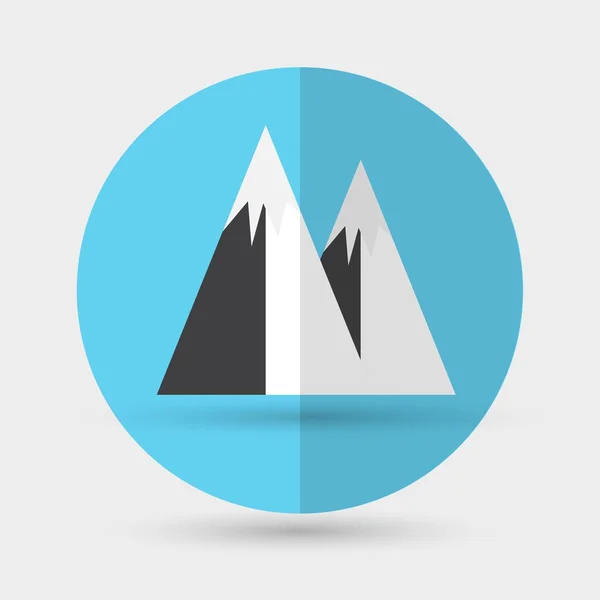 Montagne, icône de la nature — Image vectorielle