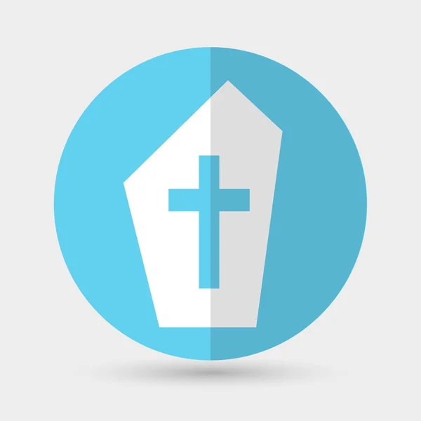 Tombe, icône croix — Image vectorielle