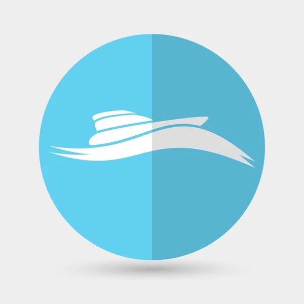 Jachta, námořní cestovní ikonu — Stockový vektor