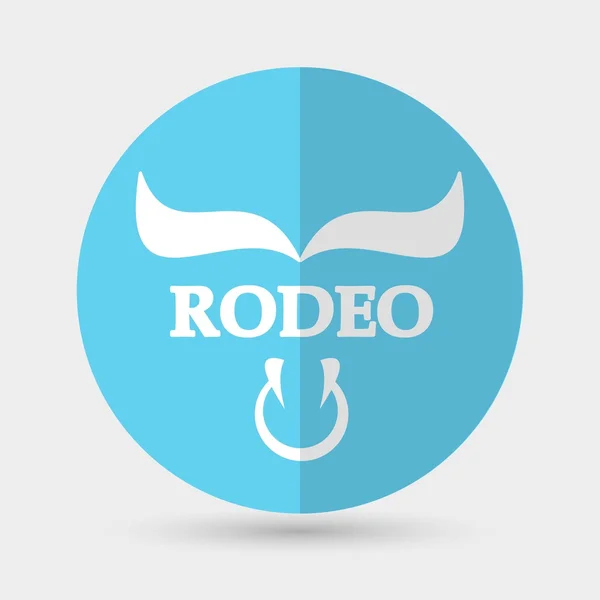 Byk rodeo ikona — Wektor stockowy