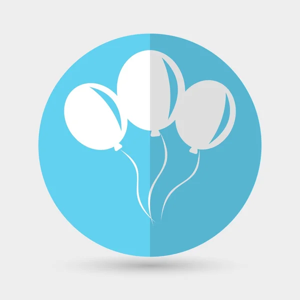 Globos, icono de viaje aéreo — Vector de stock