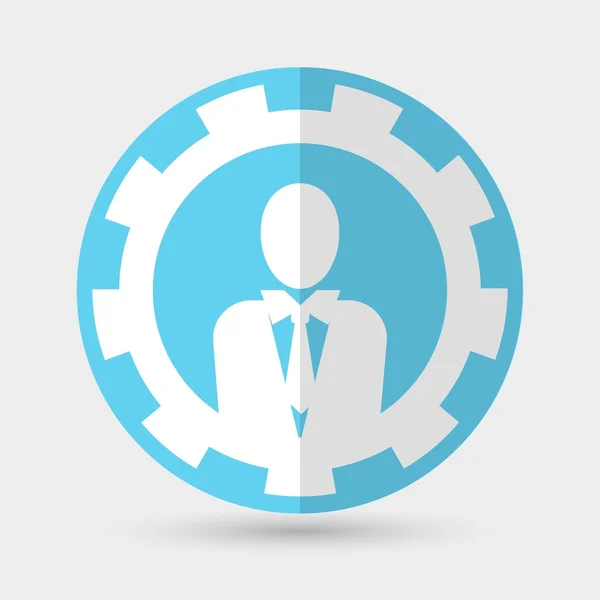 Man manager, business pictogram — Stockvector