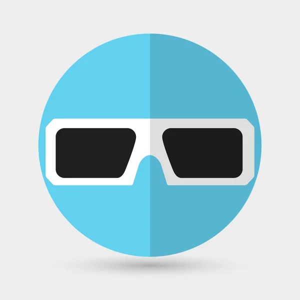 Icono de gafas 3d — Vector de stock