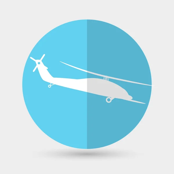 Вертолет, значок транспорта — стоковый вектор
