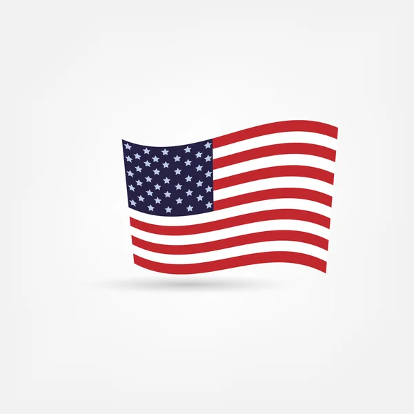 Amerikai zászló ikonra — Stock Vector