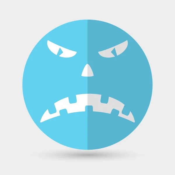 Scary face of halloween icon — Stock Vector