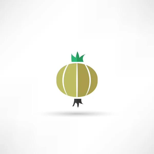 Onion vegetable icon — Stock Vector