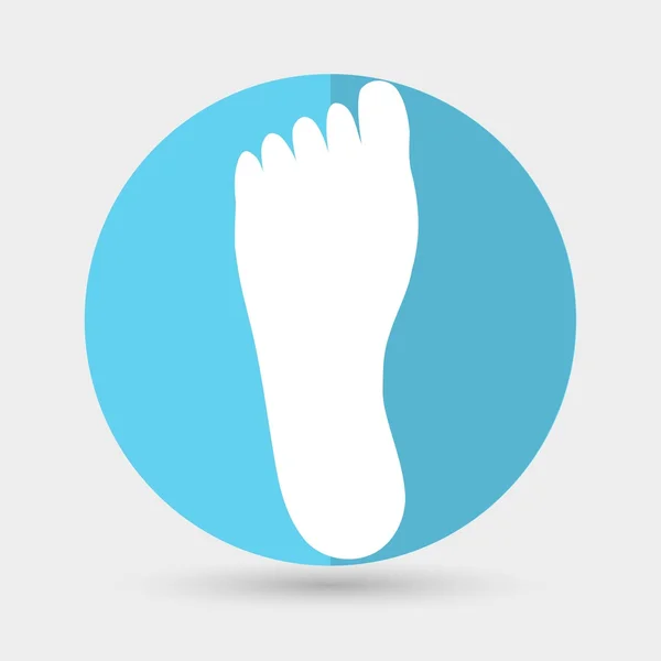 Pegada, ícone de pé — Vetor de Stock