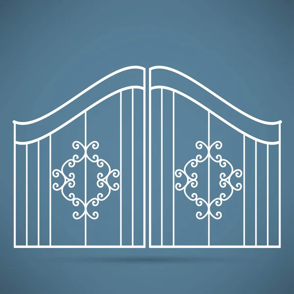 Gate, fence icon — Stock Vector