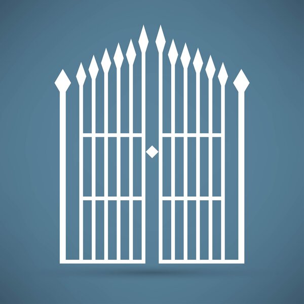 Gate, fence icon