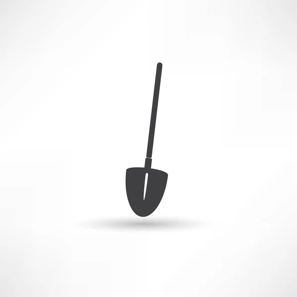 Лопата, значок садового инструмента — стоковый вектор