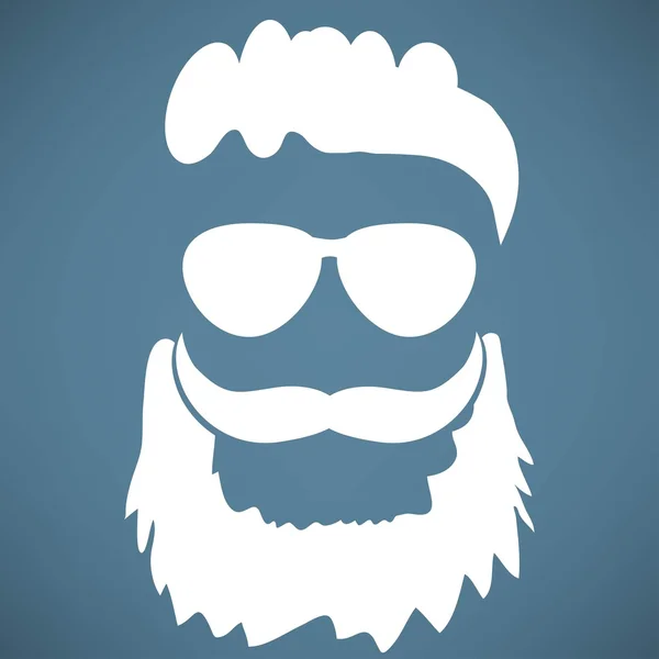 Борода, икона хипстера — стоковый вектор