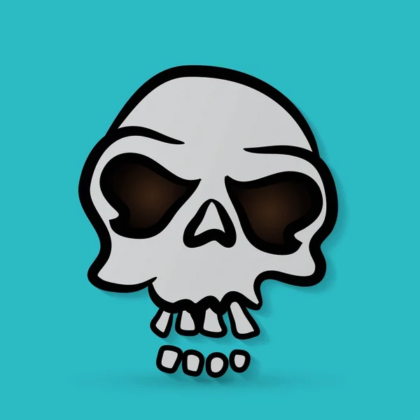 Crâne, icône de la mort — Image vectorielle
