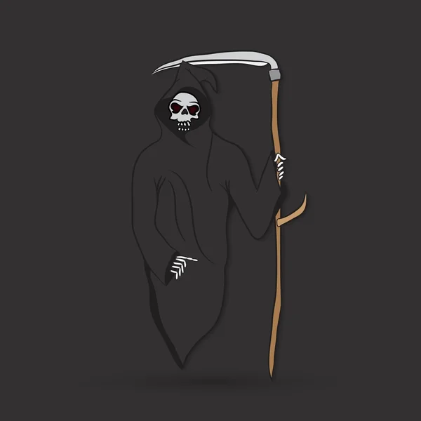 Muerte con símbolo scytheman — Vector de stock