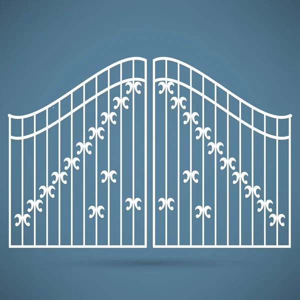 Brána, plot ikonu — Stockový vektor