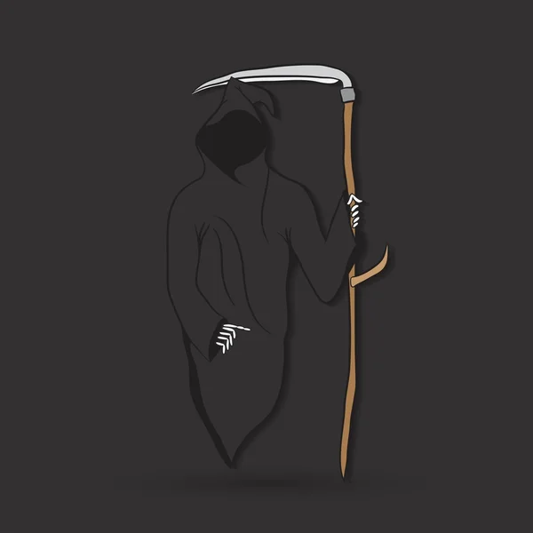 Muerte con símbolo scytheman — Vector de stock