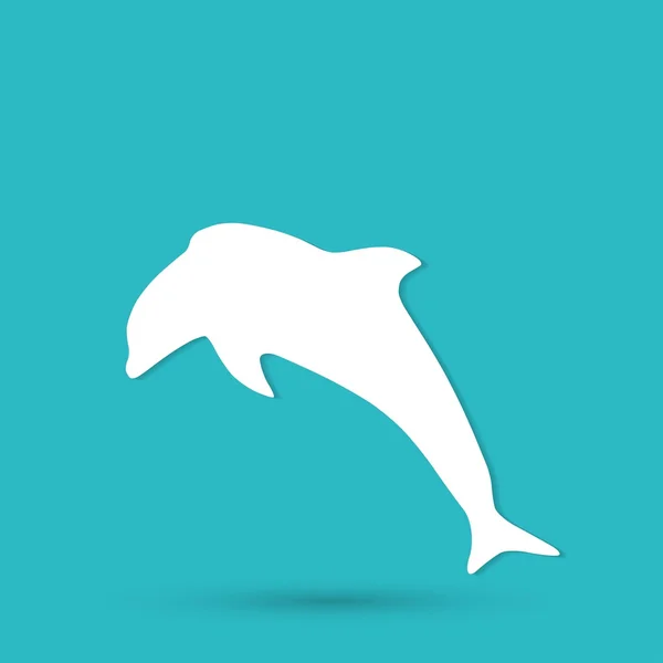 Springende Delfinikone — Stockvektor