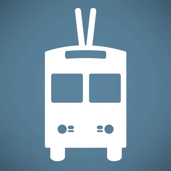 Trolejbus, dopravní ikonu — Stockový vektor