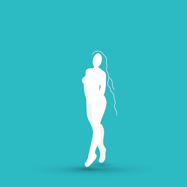 Femme sexy silhouette icône — Image vectorielle