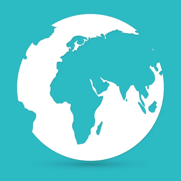 World Map, globe icon — Stock Vector