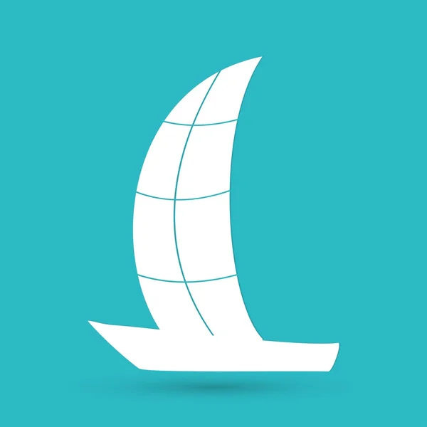 Segelschiff-Ikone — Stockvektor