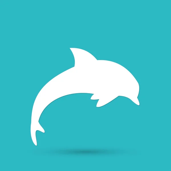 Άλμα δελφίνι εικονίδιο — Διανυσματικό Αρχείο