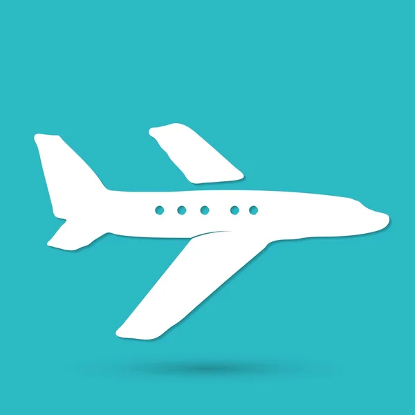 Avião, símbolo de viagem — Vetor de Stock