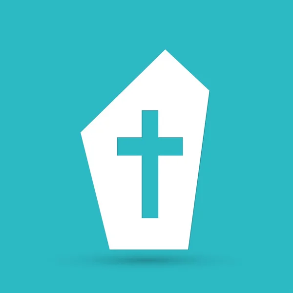 Grave, cross icon — Stock Vector