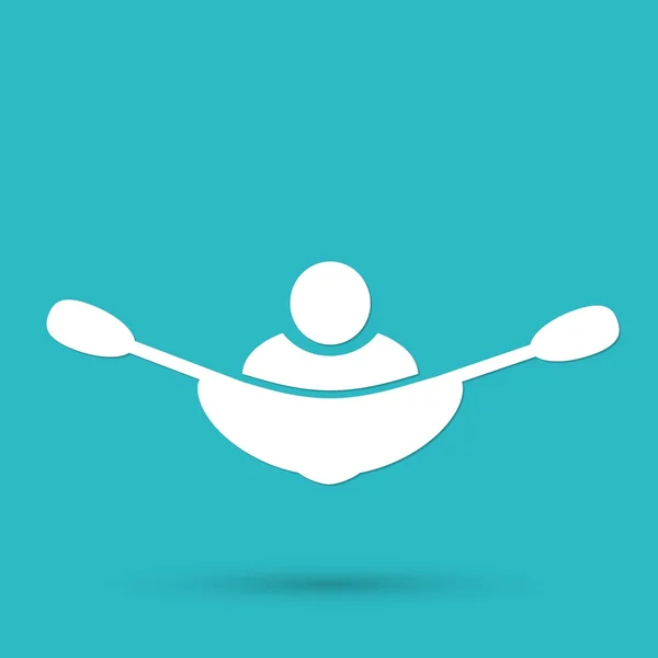 Roeien sport pictogram — Stockvector