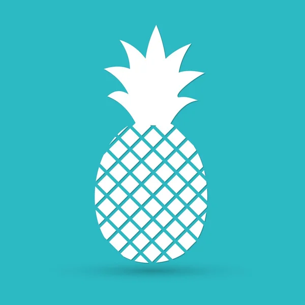 Ananas, icône des fruits — Image vectorielle