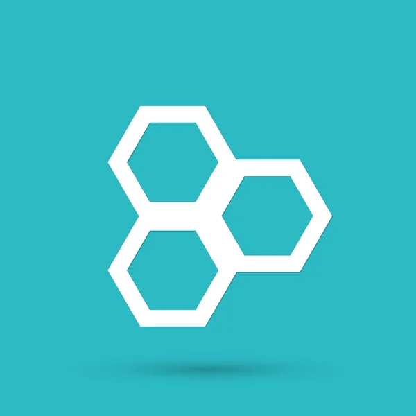Honeycomb, honey cells icon — Stock Vector