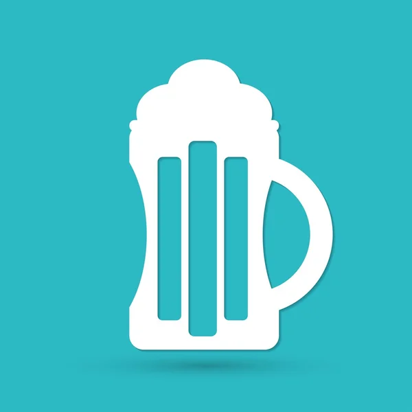 Bier mok icoon — Stockvector