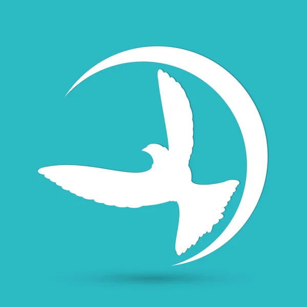 Duva av fred ikon — Stock vektor