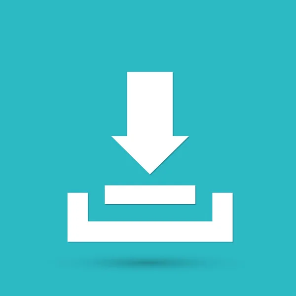 White Download icon — Stock Vector