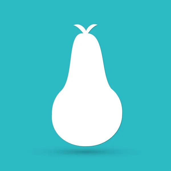 White Pear icon — Stock Vector